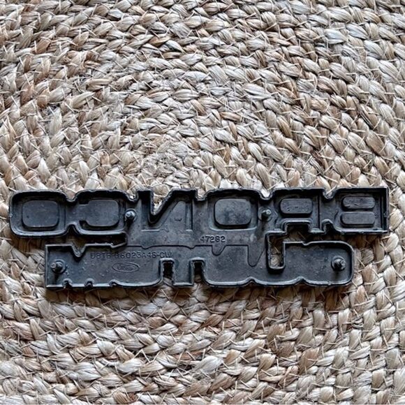 Vintage 1970s Original Chrome Ford Bronco Custom Emblem - Picture 7 of 10